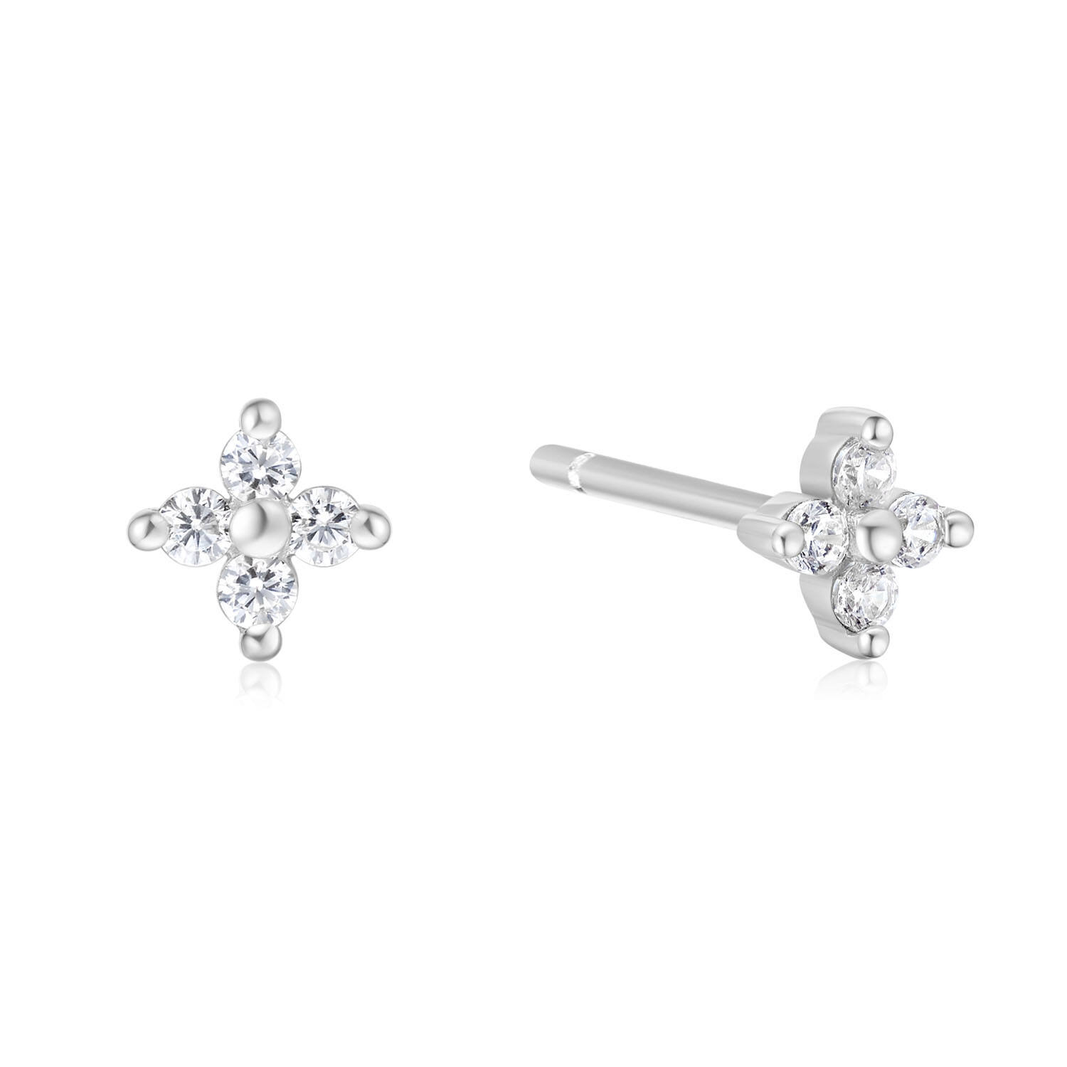  Sunny Sparkler - Oorstekers - Zilver / Gerodineerd - Zirkonia
